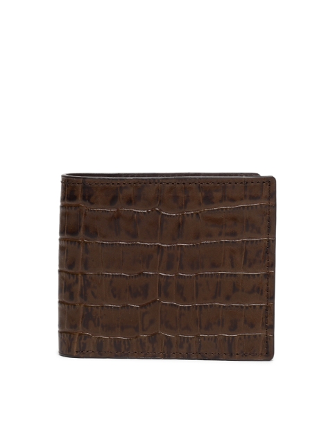 

Raymond Men Brown Textured Two Fold Wallet