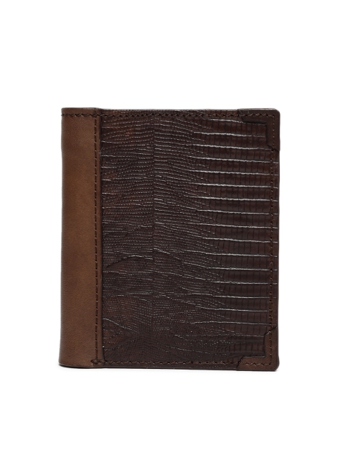 

Raymond Men Brown Textured Two Fold Wallet