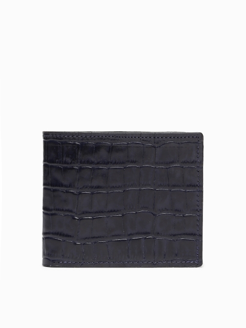 

Raymond Men Navy Blue Self Design Two Fold Wallet