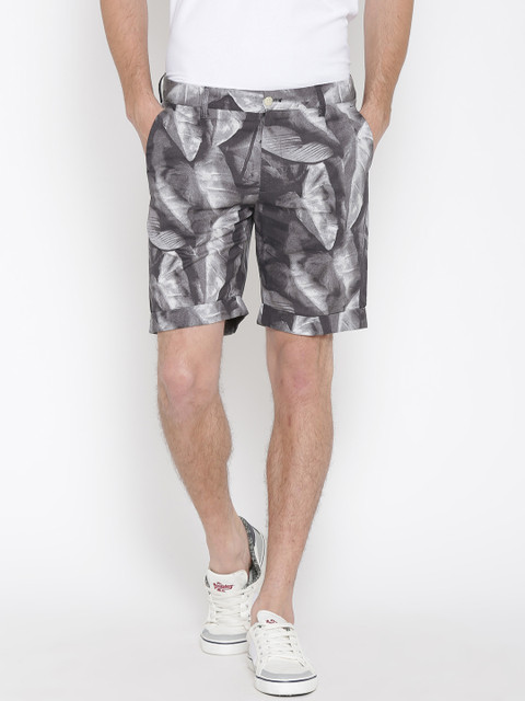 

Jack & Jones Charcoal Grey & White Printed Shorts