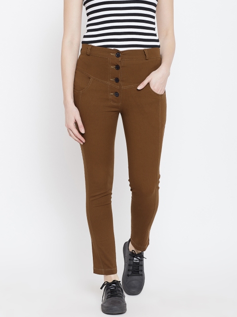 

Rider Republic Women Brown Slim Fit Solid Trousers