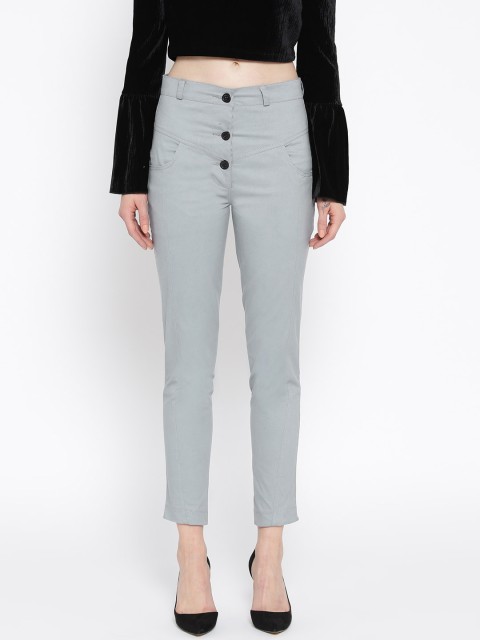 

Rider Republic Women Grey Slim Fit Solid Trousers