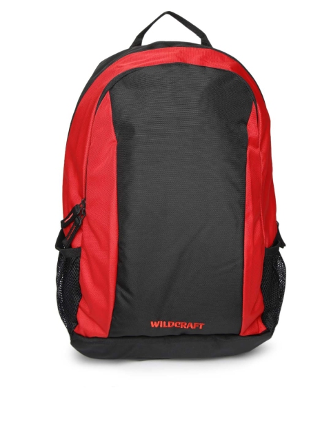 

Wildcraft Unisex Black & Red Colourblocked Backpack