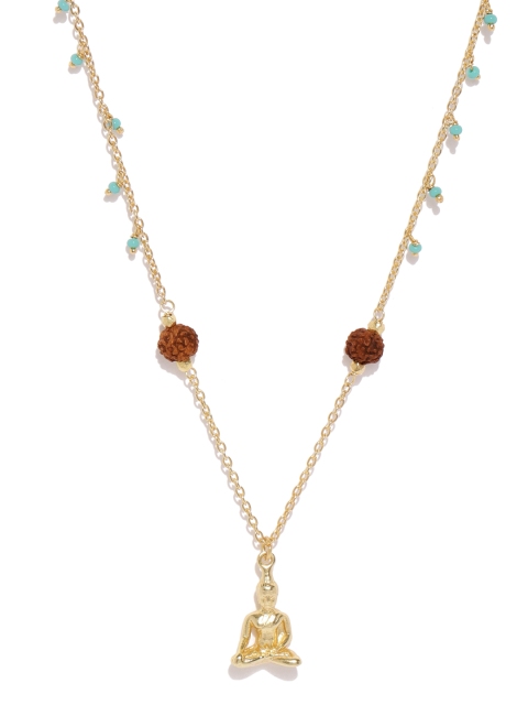 

Gehna Gold-Toned Sterling Silver Buddha Pendant with Chain