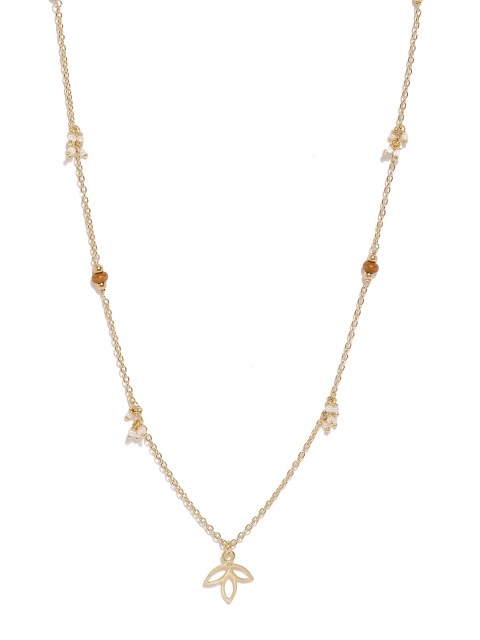 

Gehna Gold-Toned Sterling Silver & Pearl Pendant with Chain