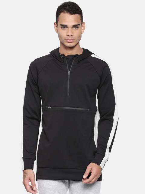 

SKULT by Shahid Kapoor Men Black Solid Hooded Sweatshirt