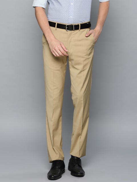 

Louis Philippe Men Khaki Slim Fit Solid Formal Trousers
