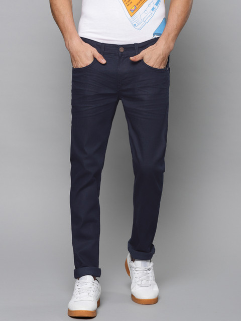 

Louis Philippe Jeans Men Navy Slim Fit Low-Rise Clean Look Stretchable Jeans, Navy blue