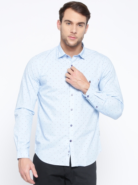 

Louis Philippe Sport Men Blue Printed Super Slim Fit Casual Shirt