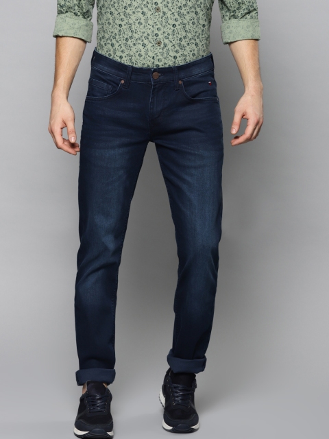 

Louis Philippe Jeans Men Blue Slim Matt Fit Low-Rise Clean Look Stretchable Jeans
