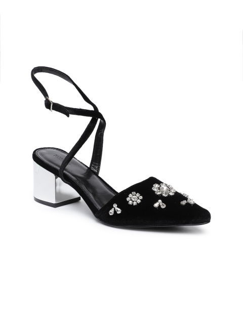

FOREVER 21 Women Black Solid Heels
