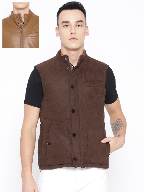 

Blackberrys Men Brown Reverible Solid Padded Jacket