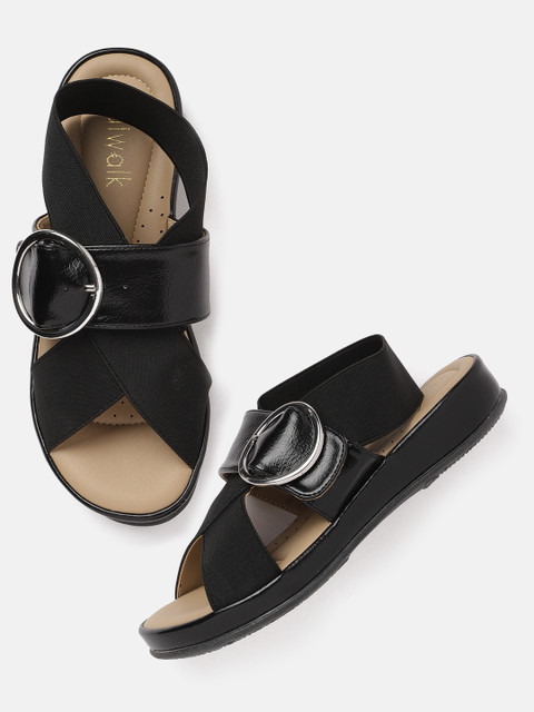 

Catwalk Women Black Solid Open Toe Flats