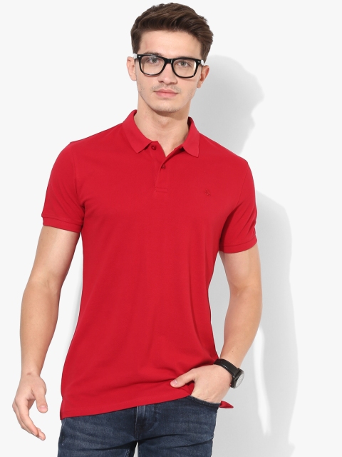 

Red Solid Regular Fit Polo T-Shirt
