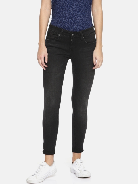 

Pepe Jeans Women Black Skinny Fit Mid-Rise Clean Look Jeans