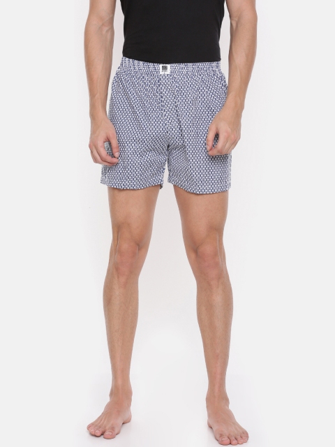 

SPYKAR Blue & White Printed Boxers MBX-02AG-042