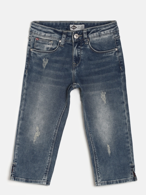 

Lee Cooper Girls Blue Slim Fit Mid-Rise Mildly Distressed Stretchable Jeans