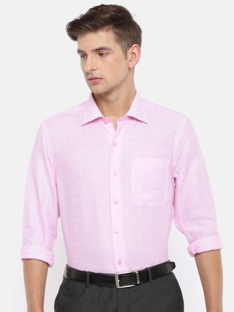 

Wills Lifestyle Men Pink Slim Fit Solid Formal Shirt