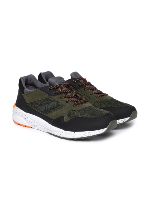 

Superdry Men Green & Black Sneakers
