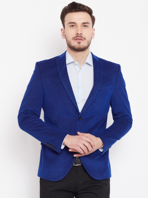 

Blackberrys Men Blue Single-Breasted Formal Blazer