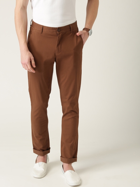 

United Colors of Benetton Men Brown Slim Fit Solid Regular Trousers