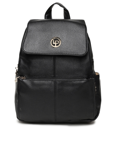 

Lino Perros Women Black Solid Backpack
