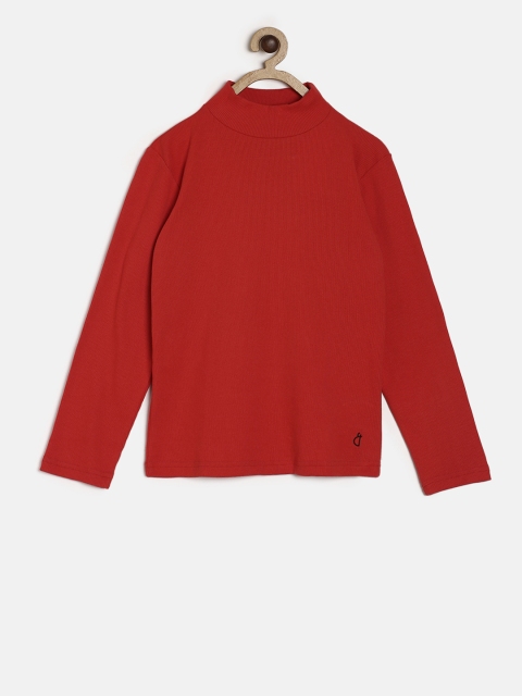 

Gini and Jony Girls Red Solid Top