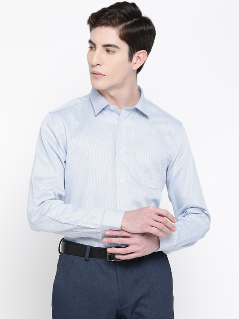 

Blackberrys Men Blue Textured Slim Fit Formal Shirt