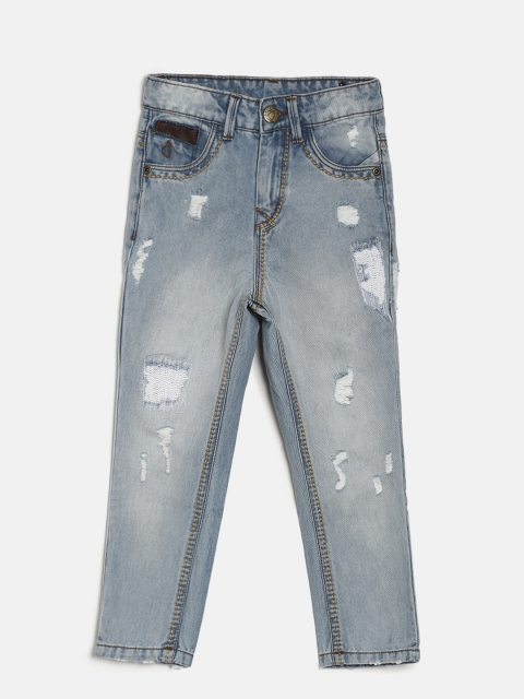 

Gini and Jony Boys Blue Regular Fit Mid-Rise Mildly Distressed Jeans