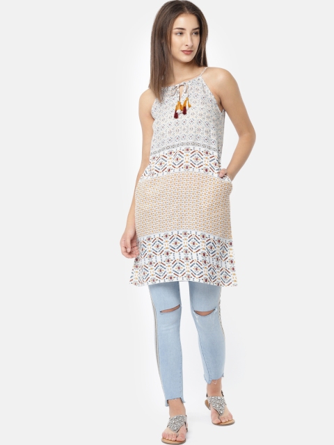 

People White Printed Tunic