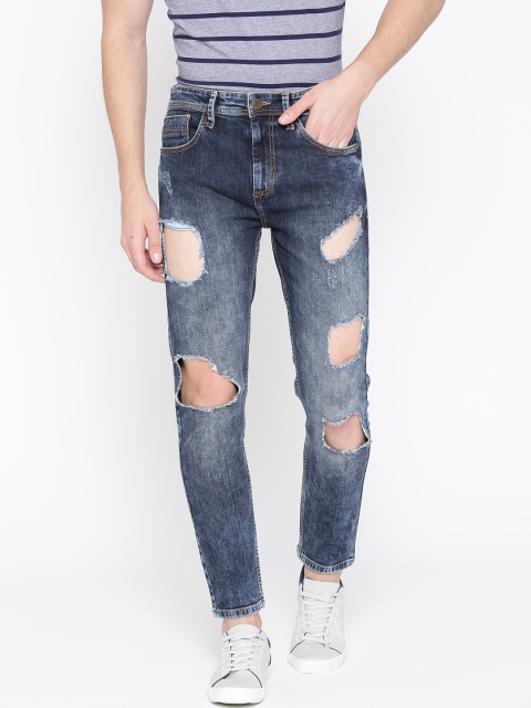

Adamo London Men Blue Mid-Rise Highly Distressed Jeans