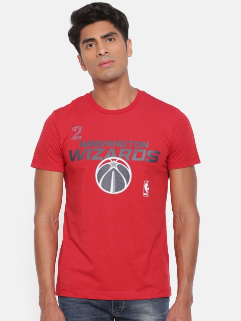 

NBA Men Red Printed Round Neck T-shirt