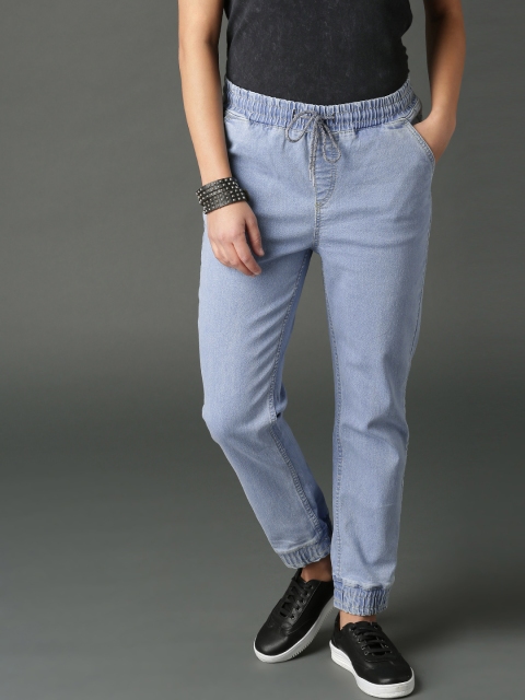 

Roadster Women Blue Slim Fit Mid-Rise Clean Look Stretchable Jogger Jeans