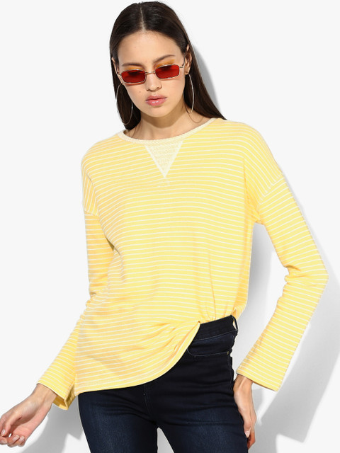 

Yellow Striped Sweatshirt