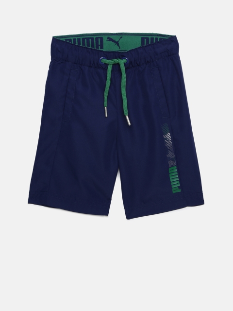 

Puma Boys Blue Solid Regular Fit Shorts