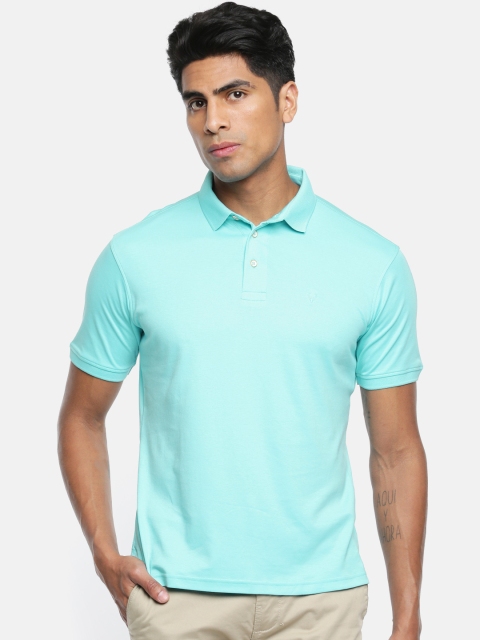 

Allen Solly Men Blue Solid Polo T-shirt