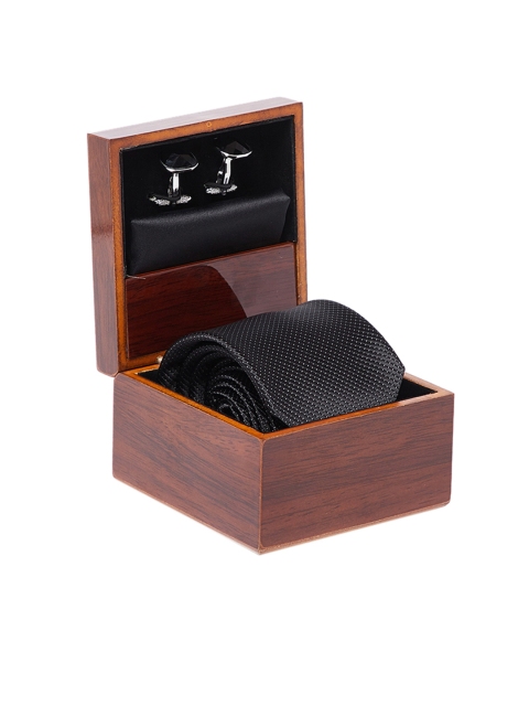 

Alvaro Castagnino Men Black & Silver-Toned Accessory Gift Set