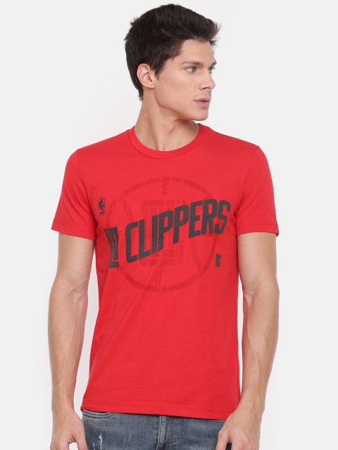 

NBA Men Red Printed Round Neck T-shirt