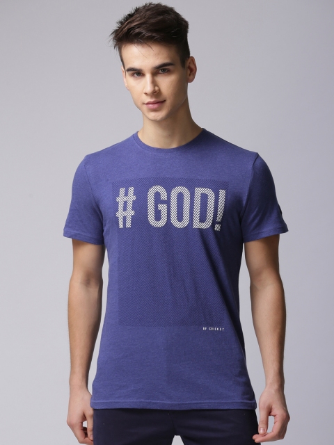 

True Blue Men Blue Printed Round Neck T-shirt
