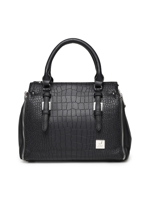 

Jove Black Textured Handheld Bag