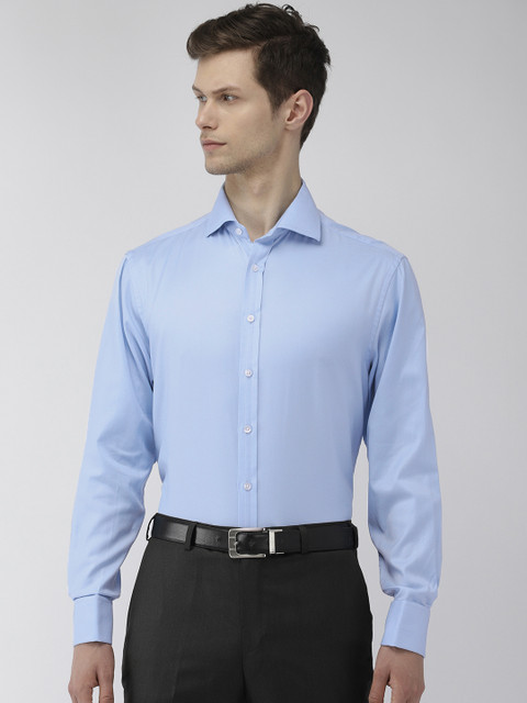 

Blue Solid Regular Fit Formal Shirt