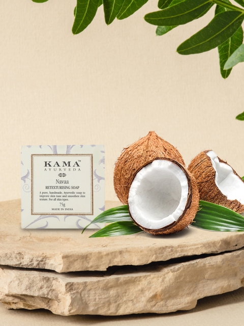 

KAMA AYURVEDA Sustainable Navaa Unisex Retexturising Soap 75g, Beige