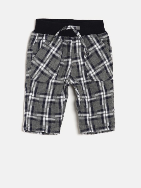 

Gini and Jony Boys Grey Checked Regular Shorts