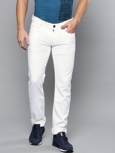 

Louis Philippe Jeans Men White Regular Fit Mid-Rise Clean Look Jeans