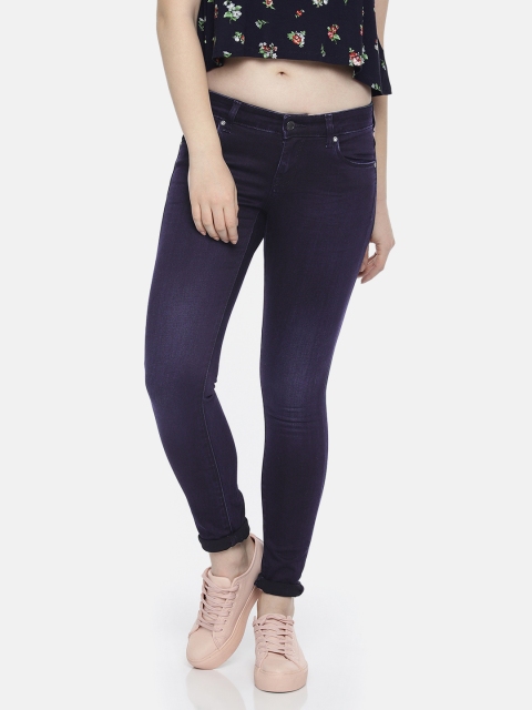

Vero Moda Women Solid Navy Blue Skinny Fit Low-Rise Clean Look Stretchable Jeans