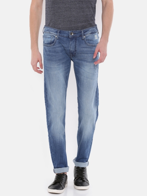 

Pepe Jeans Men Blue Slim Fit Low-Rise Low Distress Stretchable Jeans