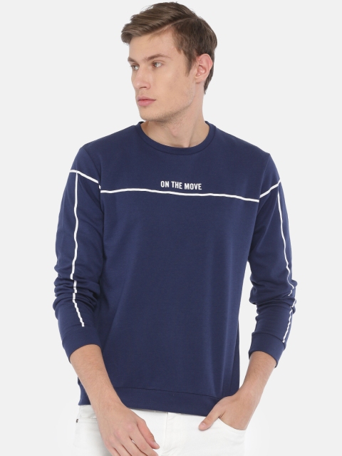 

Proline Active Men Navy Blue Printed Sweatshirt
