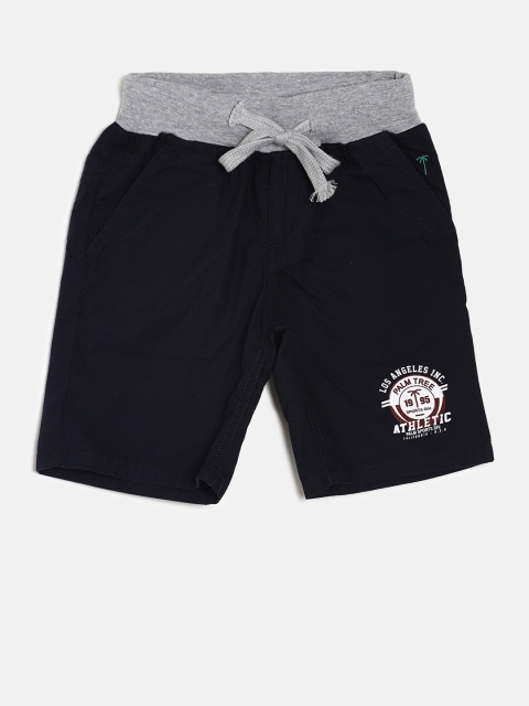 

Gini and Jony Girls Navy Blue Solid Regular Fit Shorts