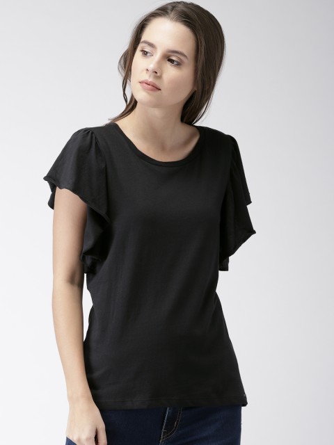 

GAS Women Black Solid Top