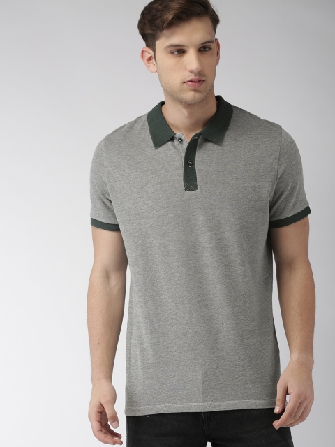 

Celio Men Green Solid Polo Collar Pure Cotton T-shirt
